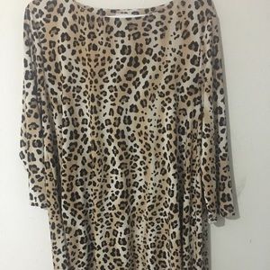 Chico’s Animal Print Top Size 2 Tunic
